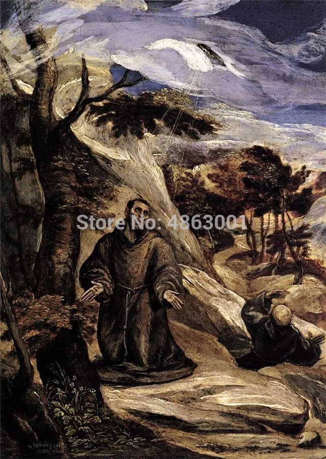 

MYTIAN 5D DIY Diamond Painting Full Drill El Greco St.Francis Receiving the Stigmata Pasted Embroidery Needlework Cross Stitch