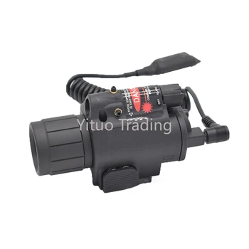 

LED Tactical Glare Flashlight Red Laser Integrated Down Flashlight 3 Gear Adjustment Tail Line Red Laser Integrated Flashlight