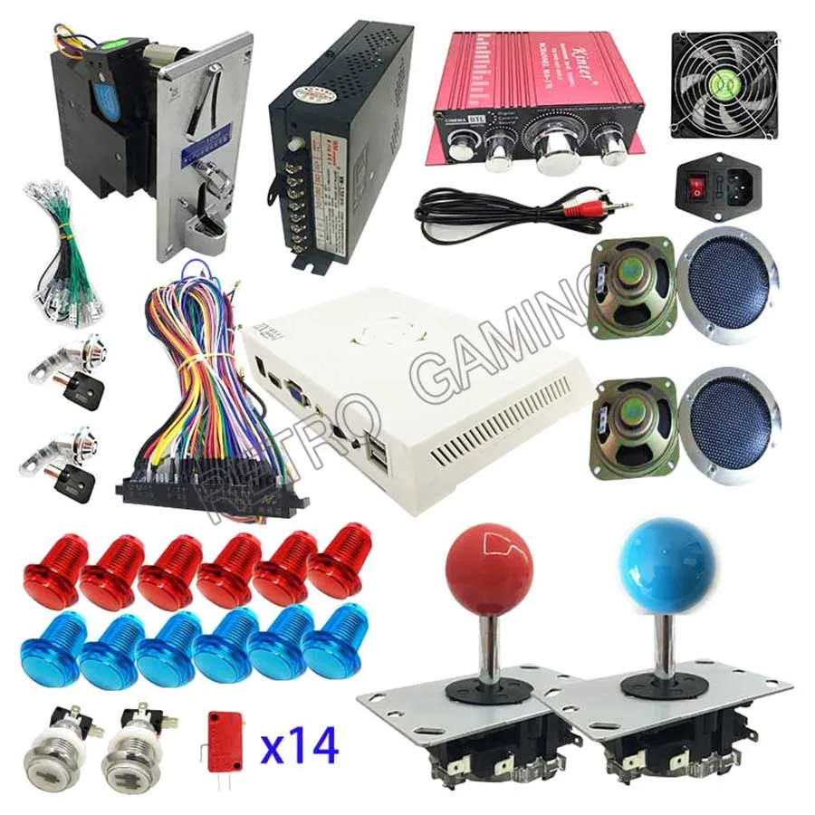 copy sanwa joystick DIY Jamma полный комплект 3D Pandora XII 3188 в 1 с 53 шт. 3D игры светодиодный джойстик для аркадных монет oprate Видео игровой автомат - Цвет: copy sanwa joystick