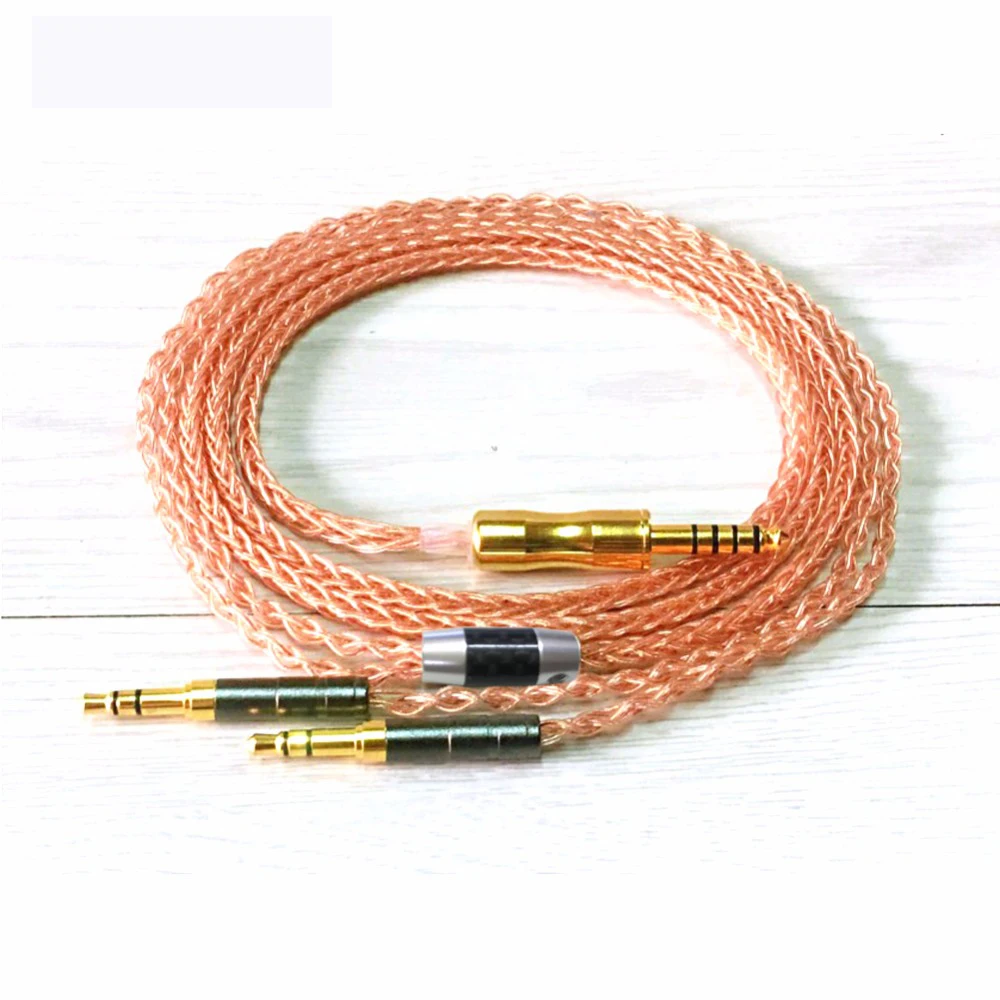 8 Cores 7N OCC Single Crystal Copper Headphone Upgrade Cable for Meze 99 Classics t1 t5p D600 D7100