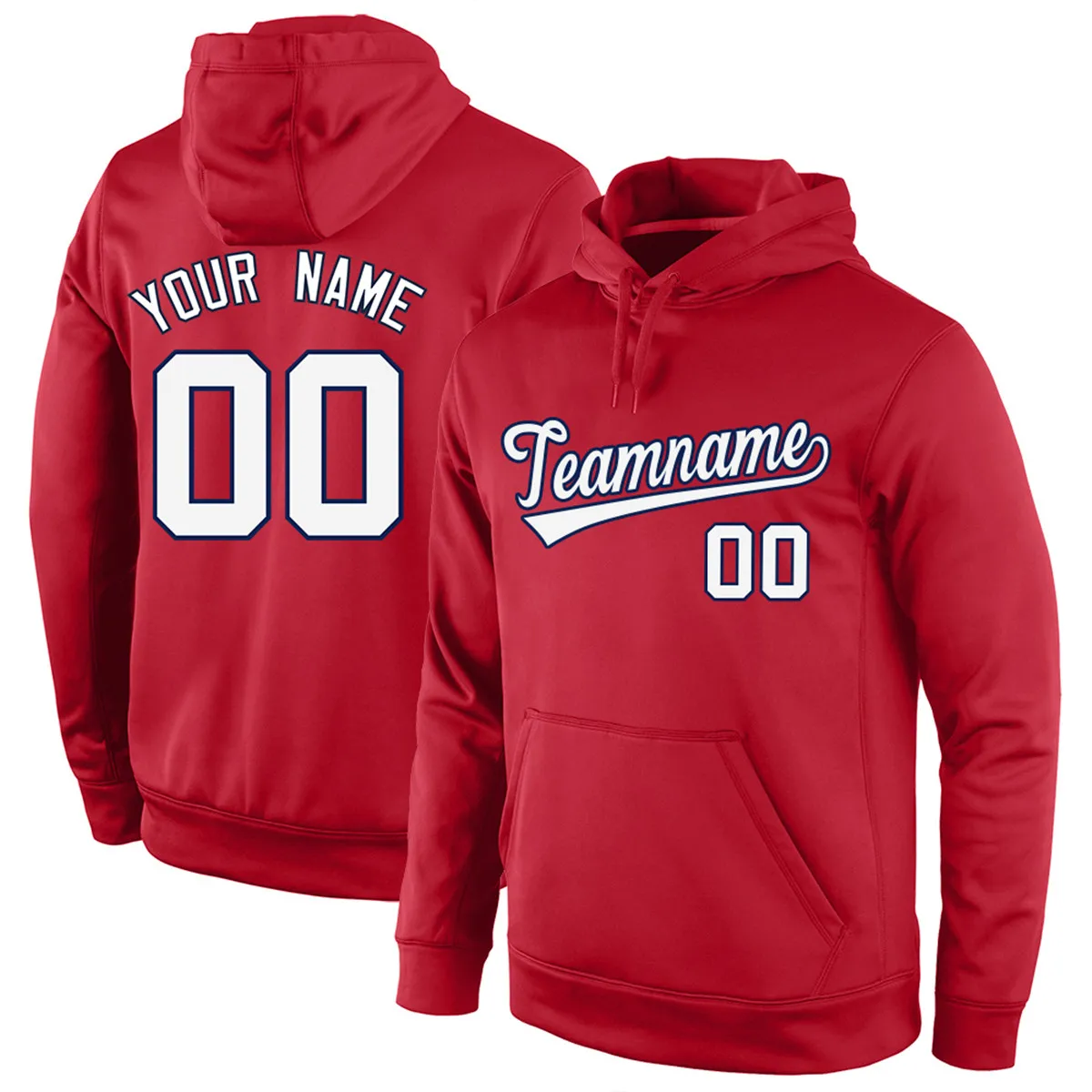 Custom Sports Hoodies Print Team Name And Numbers Design Your Own Sweatshirts Full Sleeve With