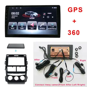 

Android Car Multimedia and 360 degree Bird View Panoramic System for TOYOTA VOIS 2019 GPS BT Radio Wifi 4 way camera
