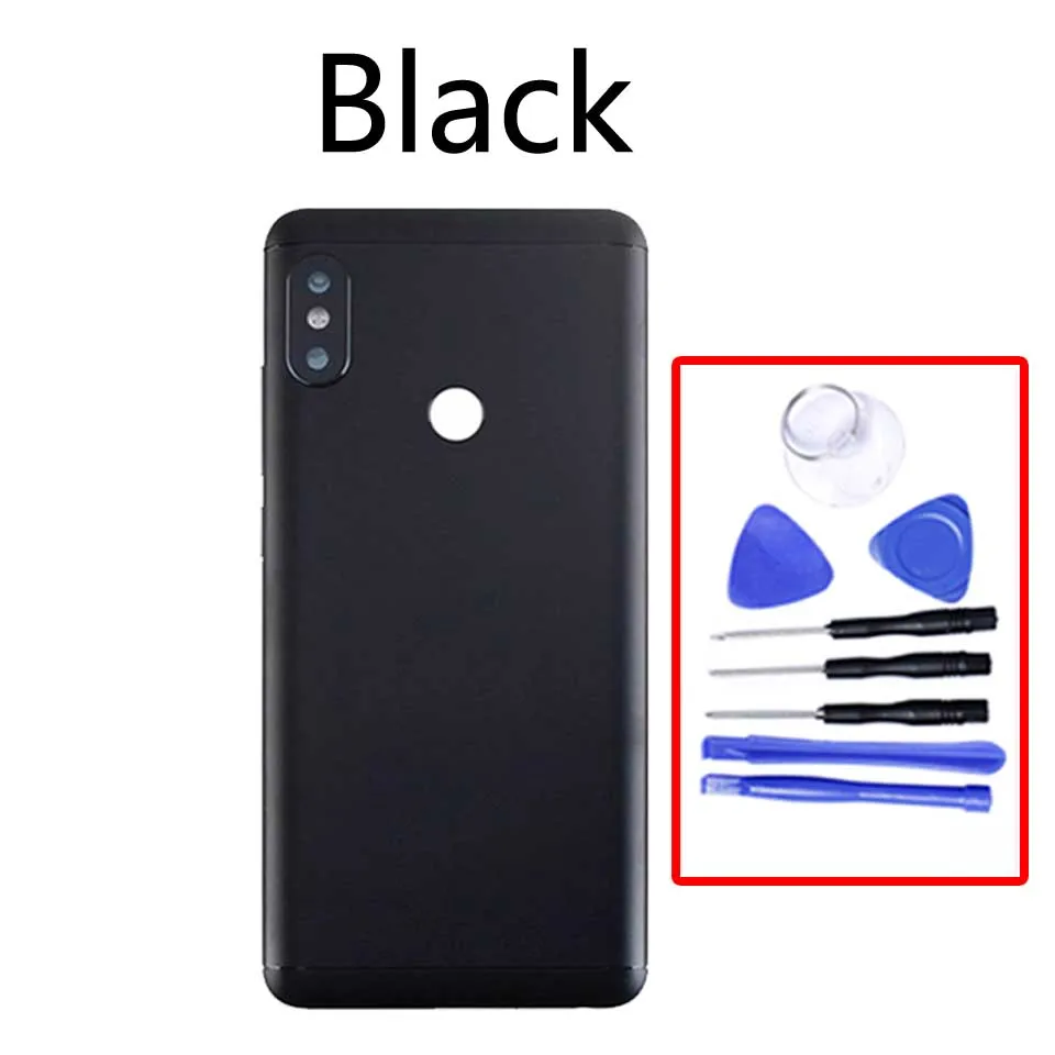 Black-With tool Задняя крышка батареи для Xiaomi Redmi Note 5 задняя крышка батарейного отсека задняя крышка корпуса для Redmi Note 5 Pro Чехол замена шасси - Цвет: Black-With tool