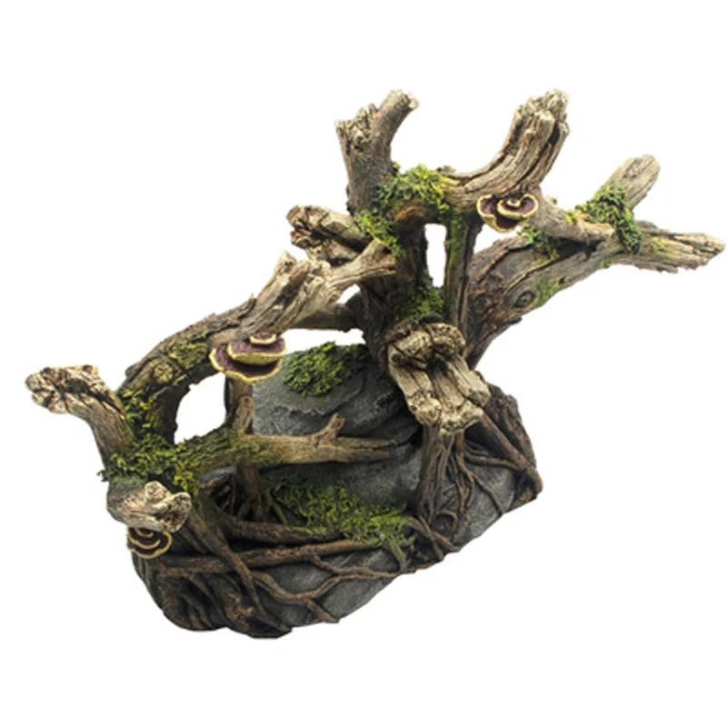 Resin Bush Decoration for Aquarium, Fish Tank Cave, Hideout Wood Decor, Freshwater Ornament, Accessories
