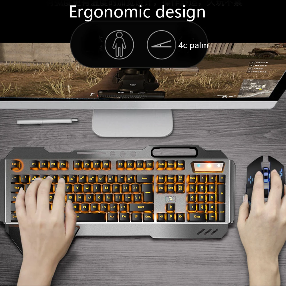 K680 перезаряжаемая беспроводная клавиатура, мышь, набор Esports, игровая клавиатура с подсветкой, мультимедийная комбинация, Игровая клавиатура, игровая мышь