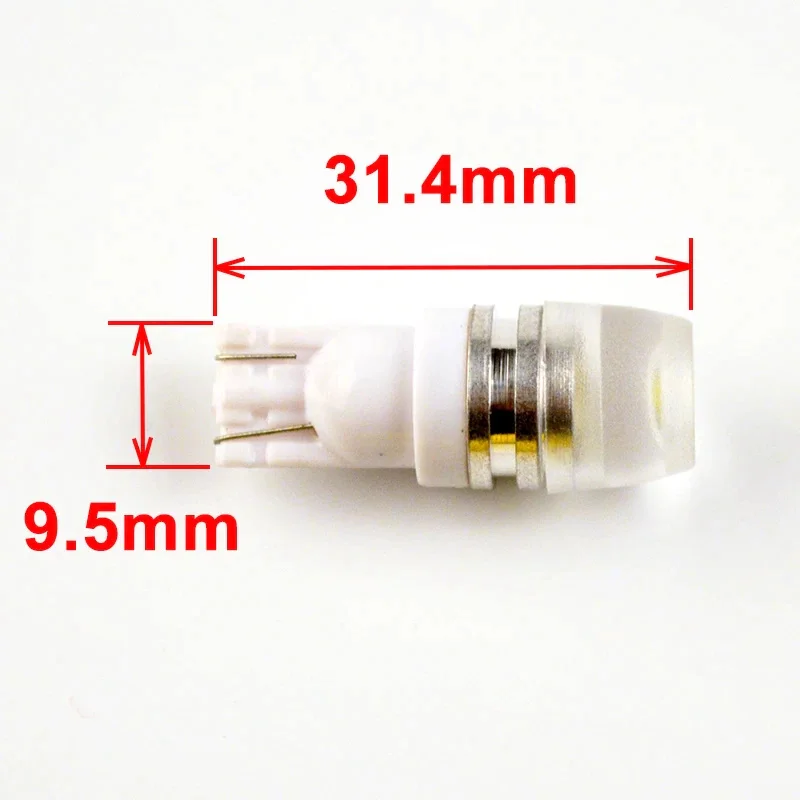 BOMBILLA LED COCHE 2 pcs 12 Volt T10 lens 2smd 12V blanco 6400K, 0.8W,  automovil coche - AliExpress