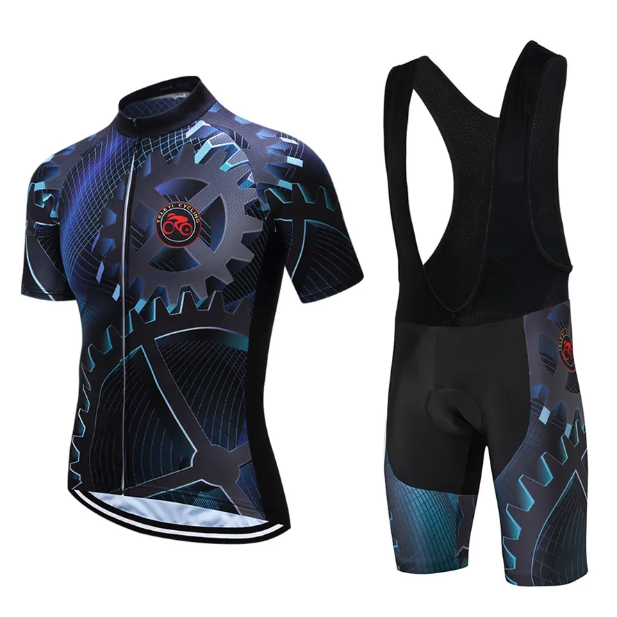 Teleyi gear велосипедная одежда для мужчин летняя профессиональная команда Велоспорт Джерси набор горный велосипед одежда мужская гоночная Спортивная велосипедная одежда - Цвет: Color 9