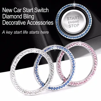 

Car Start Switch Button Decorative Diamond Ring for Citroen C2 C3 C4 C5 C4L DS3 DS4 DS5 DS6