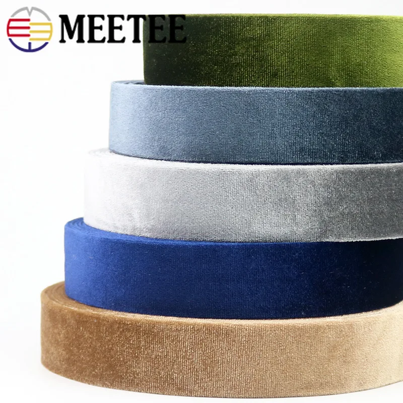 Meetee 5/10 метров 13/30/50 мм Вельветовая лента тесьма одежда заколка для волос DIY ручной