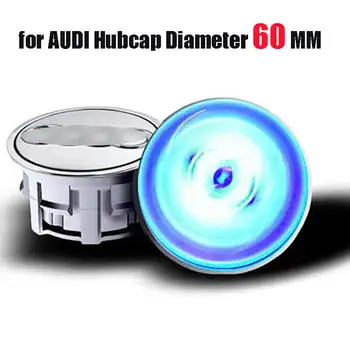

for New Aud*i A1 Q3 Led Floating Wheel Hub Caps 60MM with Logo Wheel Center Caps Blue Light Badge (4PCS)