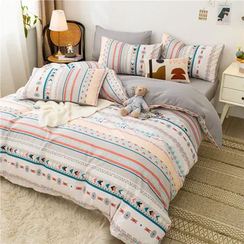 

Fashion Bedding Set Modest Country Plant Animals Family Use Sheet Duvet Cover Pillowcase Full Twin Single Queen Bed Set