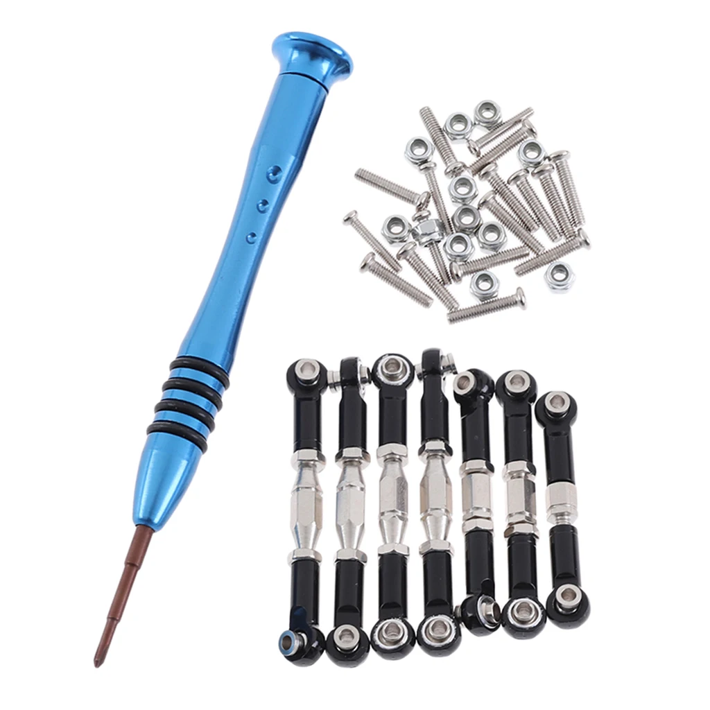 1/Set Adjustable Pull Rods Set for WLtoys 144001 RC Buggy Upgrade Parts