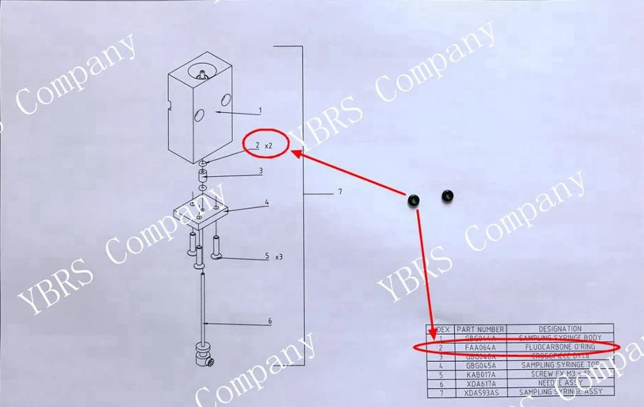 Уплотнительное кольцо для шприца FAA064A ABX P60 P80 Pentra60 Pentra80 MS60 MSCRP 60C + 80 XL80 Beckman 5diff CP OV AL