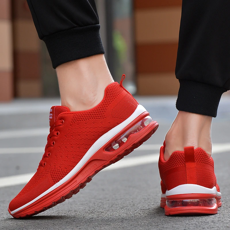 trendy red shoes