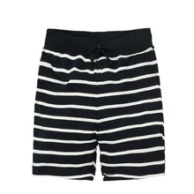 Новое поступление, детская одежда шорты для маленьких мальчиков летняя Повседневное из хлопка в полоску, брюки, одежда для мальчиков, для мальчиков, на завязках, шорты