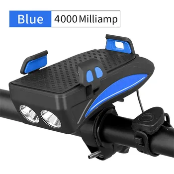 

Waterproof Bicycle Headlight Mobile Phone Holder USB Charging Mountain Bike Carbell multi-function Mobile Phone Bracket