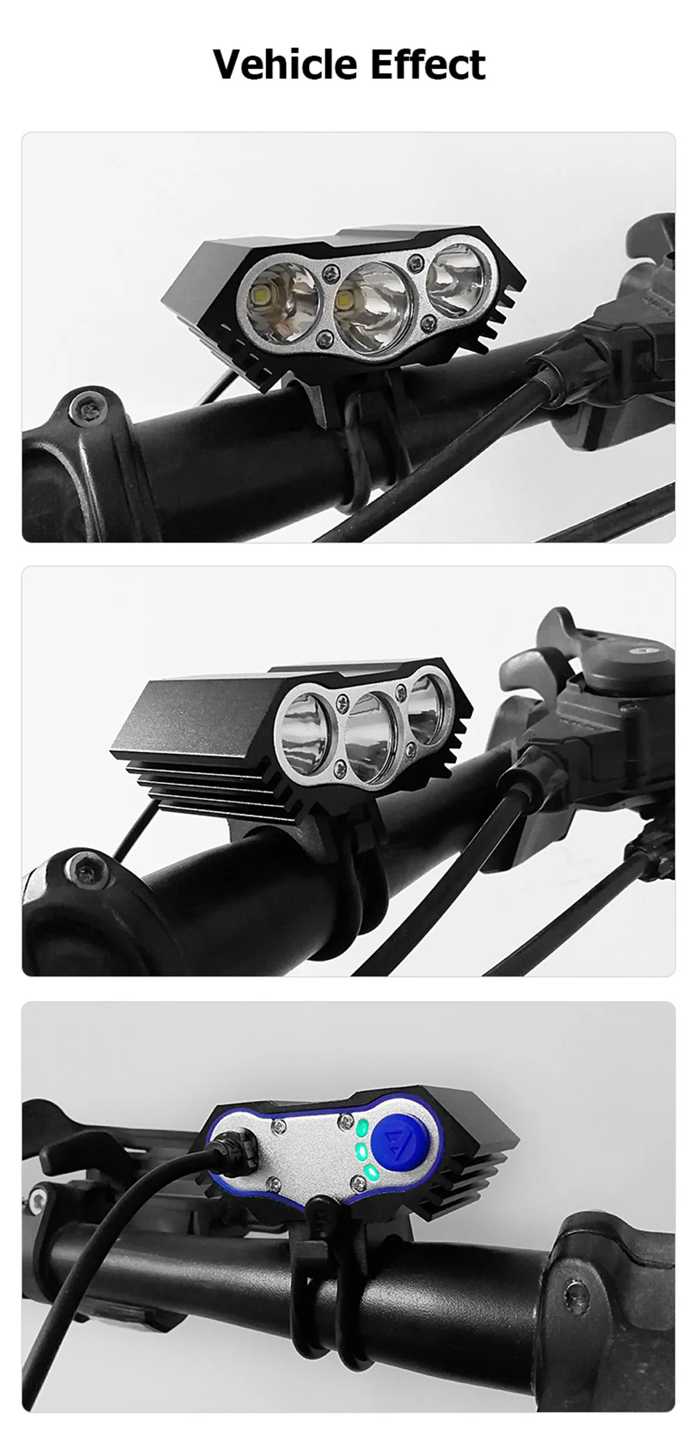 3xT6 LED Bicycle Light With Battery Pack Ultra Bright MTB Road Bike Front Lights Waterproof Safe Cycling Headlight Lamp BC0576 (3)