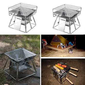 

Camping Portable BBQ Barbecue Grills Burner Oven Outdoor Garden Charcoal Barbeque Patio Party Cooking Foldable Picnic Tool