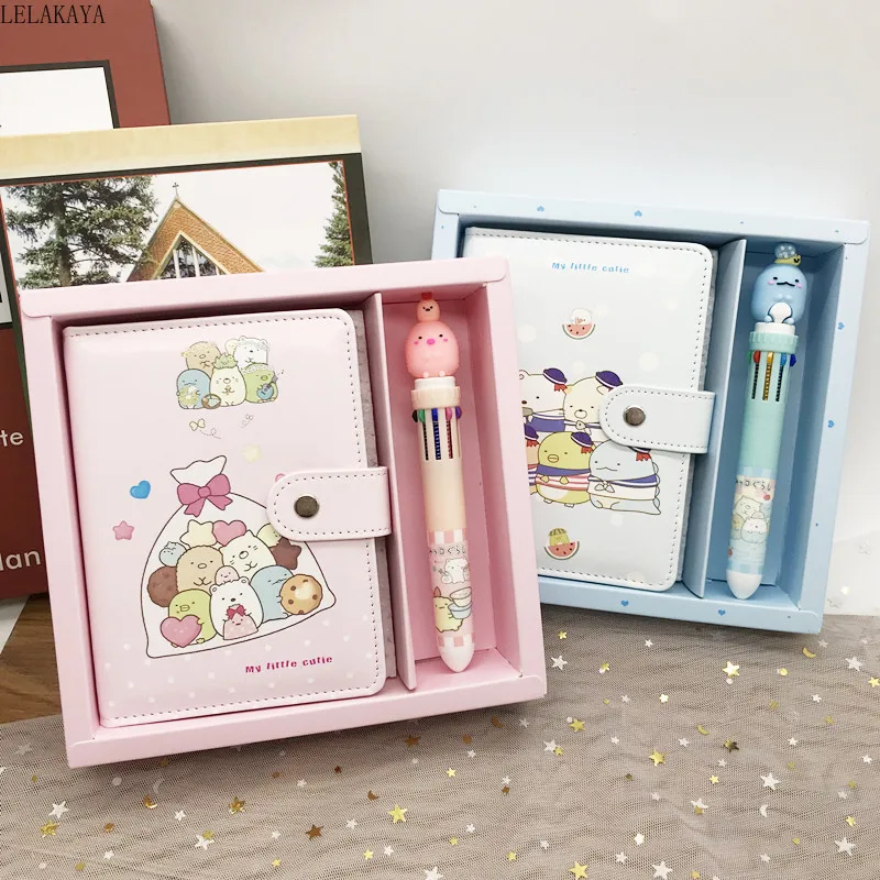 Симпатичные с рисунками из аниме Sumikko Gurashi углу био Тетрадь экшн напечатанный