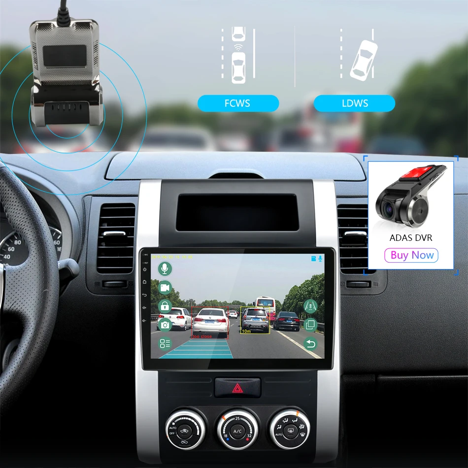 Perfect 10" 2G+32G Car Radio Multimedia DVD Video Player Navigation GPS Android 8.1 4G For Nissan X-Trail T32 T31 Qashqai 2 din DSP RDS 10