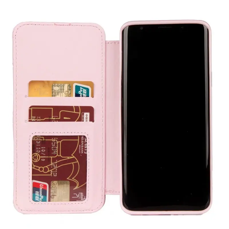Кошелек из искусственной кожи для samsung Galaxy S8 S9 S10 Plus Note 8 9 10 plus чехол со стразами и блестками откидная крышка сумка для сотового телефона