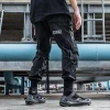 11 BYBB'S DARK Tactical Functional Cargo Pants Joggers Men Trousers Hip Hop Streetwear Ribbons Multi-pocket Pants Black WB189 2