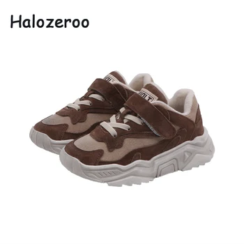 

Winter Kids Sport Sneakers Baby Girls Genuine Leather Shoes Children Casual Sneakers Boys Black Brand Chunky Sneakers Trainers
