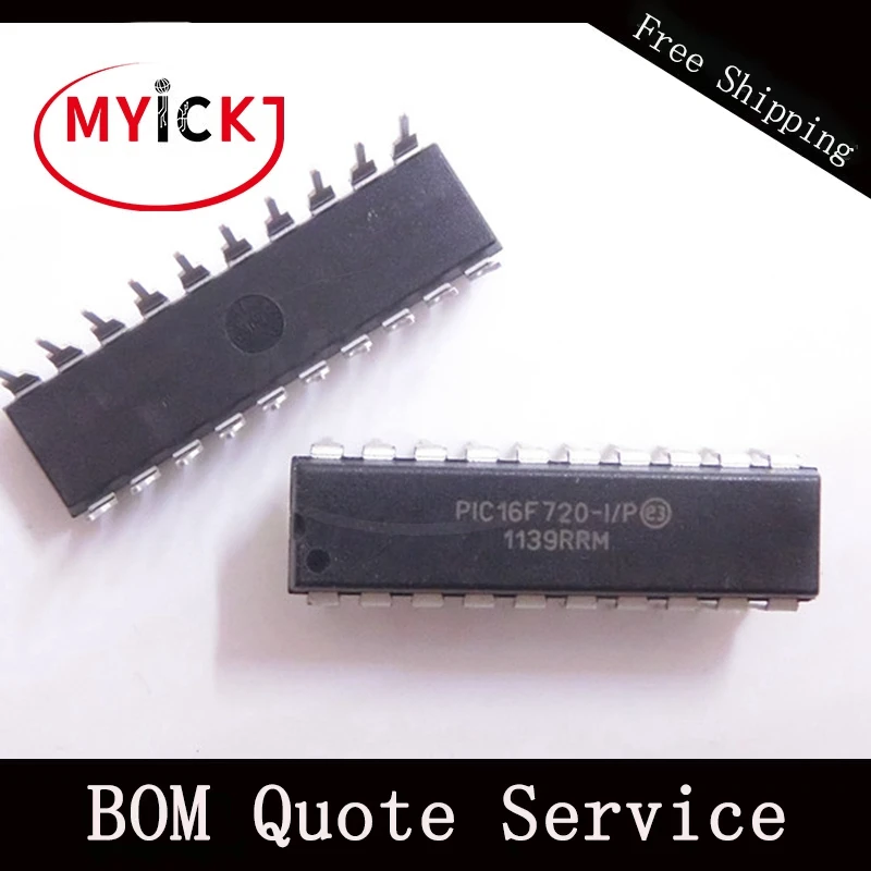 

2PCS PIC16F720-I/P DIP20 20-Pin Flash Microcontrollers with nanoWatt XLP Technology IC CHIP