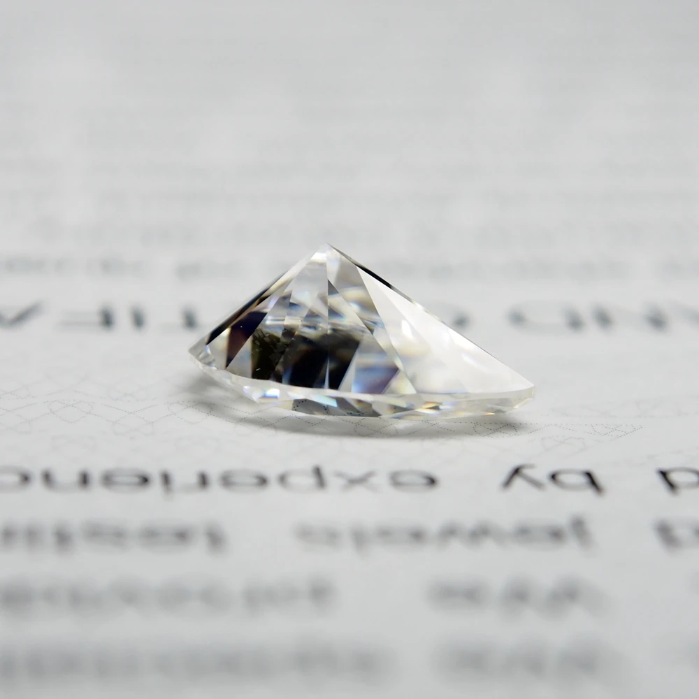 Meisidian Super White 10X7mm 2 Carat Moissanite Water Drop Pear Cut Loose Diamond Stone Ring