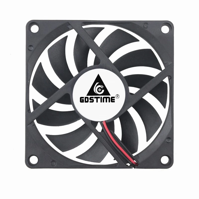 GDSTIME DC 5V 12V 24V(8 см), 80x80x10 мм 8010 2-контактный двойной шариковый подшипник бесщеточный вентилятор Cooler вентиляторы