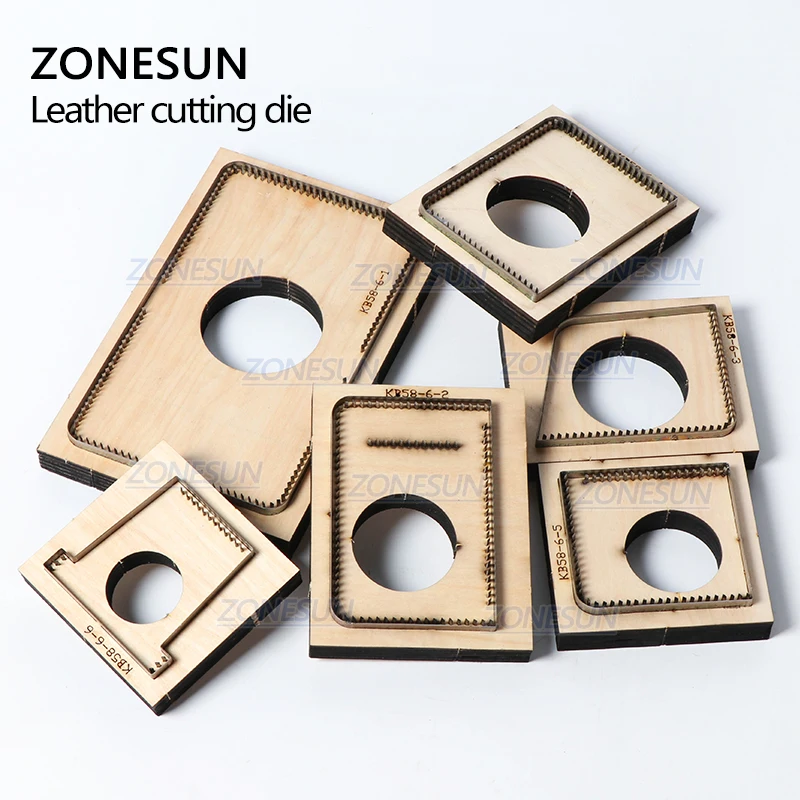ZONESUN C5 держатель для кредитных карт пользовательский кожаный Режущий инструмент для пробивки DIY бумаги кликер высечки деревянный шаблон