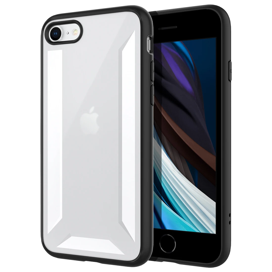 For iPhone SE 2020 11 Pro 2019 Case Transparent Hybrid TPU+PC Clear Shockproof Armor Cover for Max | Мобильные телефоны и