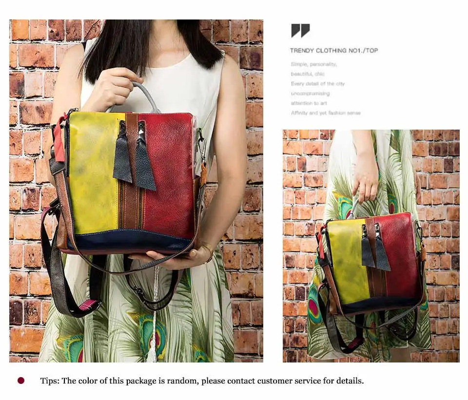 Красочный лоскутный женский рюкзак из натуральной кожи ручной работы из воловьей кожи рюкзаки модный шоппер сумка роскошный Mochila