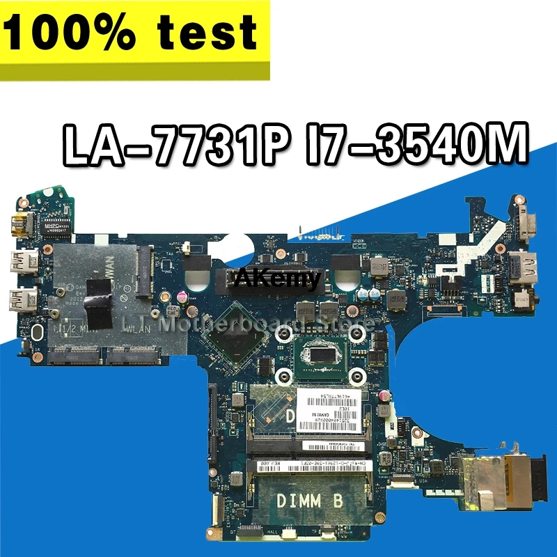 

QAM00 LA-7731P I7-3540M FOR Dell latitude E6230 Laptop Motherboard CN-0WYWKH 0WYWKH WYWKH mainboard