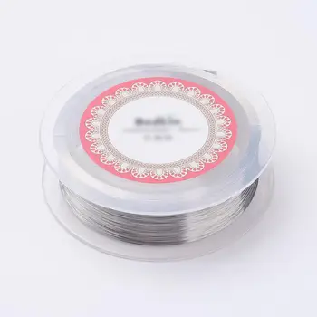 

0.1mm 0.15mm 0.2mm 0.25mm 0.3mm 0.4mm Steel Wire Silver Color Plated for DIY Jewelry Making