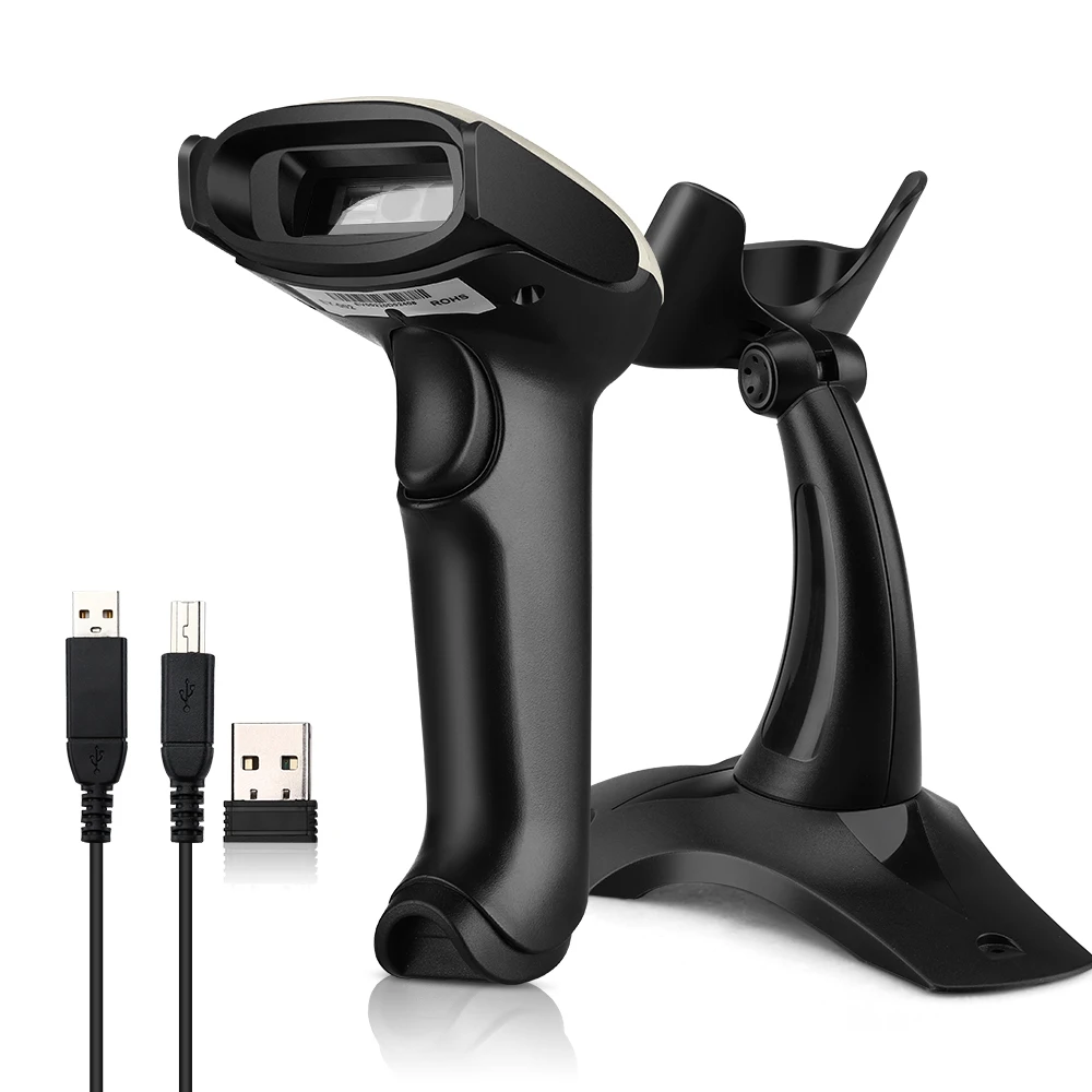 Evnvn Беспроводной 2D сканер штрих-кода 2 4 г USB считыватель штрих-кодов qr-кодов 1D