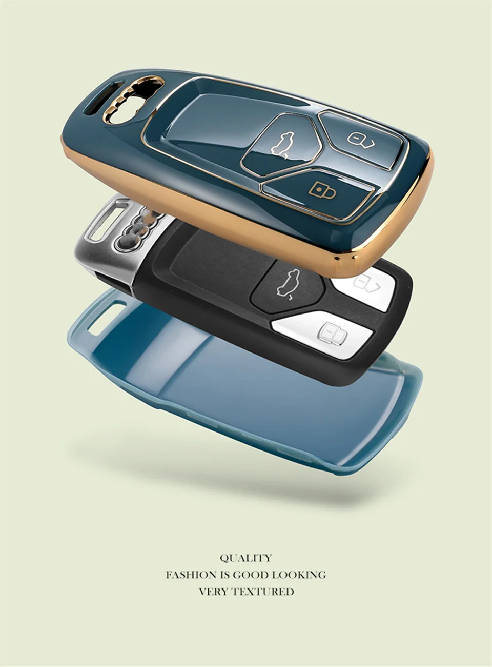 Cover custodia chiave auto per Audi a1 a3 8v a4 b9 a5 a6 c7 q3 q5 q7 tt -