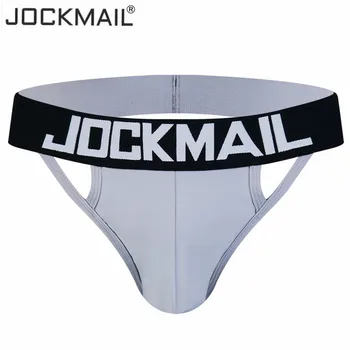 

JOCKMAIL Sexy Briefs Underwear Men Ice Silk bikini G-string Thong Tanga Jockstrap Panties Gay Underwear T-Back Underpants Shorts