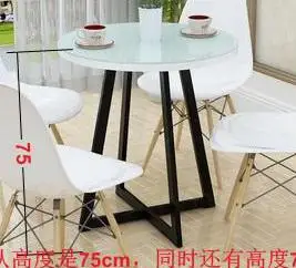 Простой повседневный журнальный столик для маленькой квартиры, обеденный стол, стол для переговоров, стол для приема и стулья, Балконный стол - Цвет: 60x75cm   16