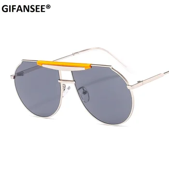 

GIFANSEE Women Aviation Pilot Sunglasses Vintage Luxury Italy Brand Designer 2020 New Men Shades Sexy Big Tinted Lens Female