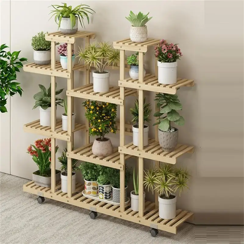 Escalera деревянные полки для Estanteria Para Plantas Varanda лестница балкон уличная Цветочная