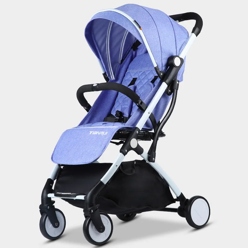Blue W Горячая Распродажа, детская коляска, легкая, портативная, для путешествий, Yoya, коляска, может сидеть, лежа, детская коляска, больше подарков - Цвет: Blue W