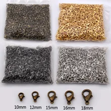 100pcs Lobster Clasps for Bracelets Necklaces Hooks Chain Closure Findings Accessories for Jewelry Making Wholesale