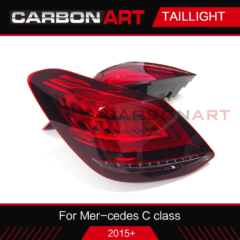 Задний светильник, подходит для C class W205, задний светильник C63 C63S+ C450 C250 C180 C200 C220, светодиодный светильник заднего бампера - Цвет: red