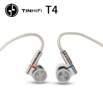 TINHIFI T4 Earphone Dynamic With Detachable Cable Tin audio T4 HIFI In-Ear Earphone 1