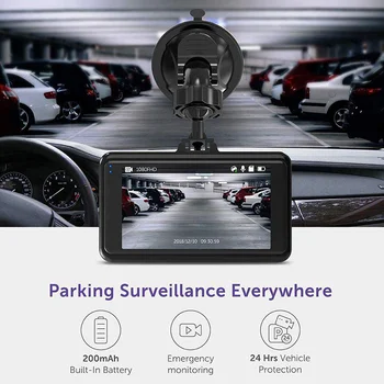 

Car DVR Dash Car DVR TF Card Universal Car DVR Dash Camera Data Recorder Route Planning Black 1080P Durable
