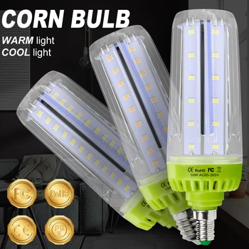 

220V Corn Light E27 лампочка LED Candle Lamp 110V High Brightness Intelligent Ic Bulb E14 20W Home Lighting Corn Lampara SMD5736