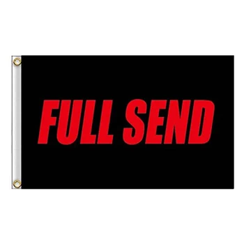 

Black Background Red Full Send Flag 3ft*5ft 90*150cm Size Christmas Banner high quality custom flag, free shipping