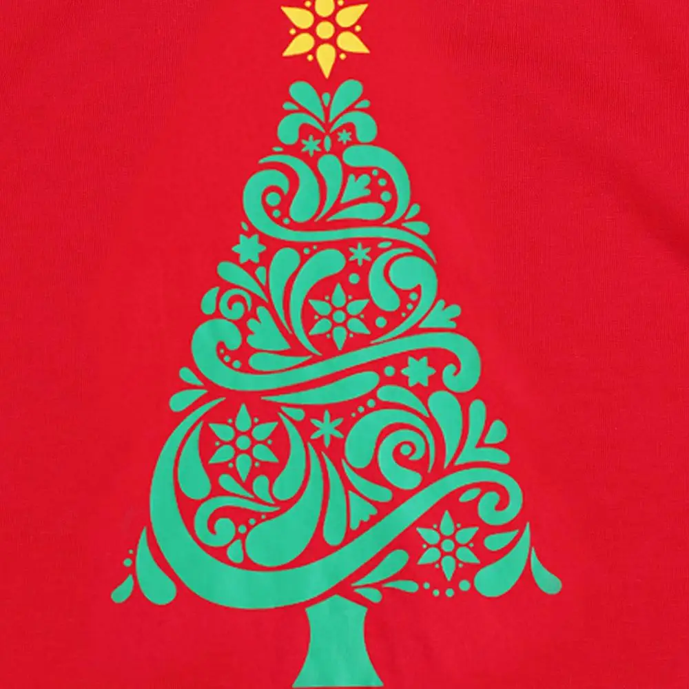 PatPat Green Tree/топ с длинными рукавами, брюки с северными оленями для всей семьи, осенне-зимняя хлопковая одежда с круглым вырезом и эластичным поясом для всей семьи
