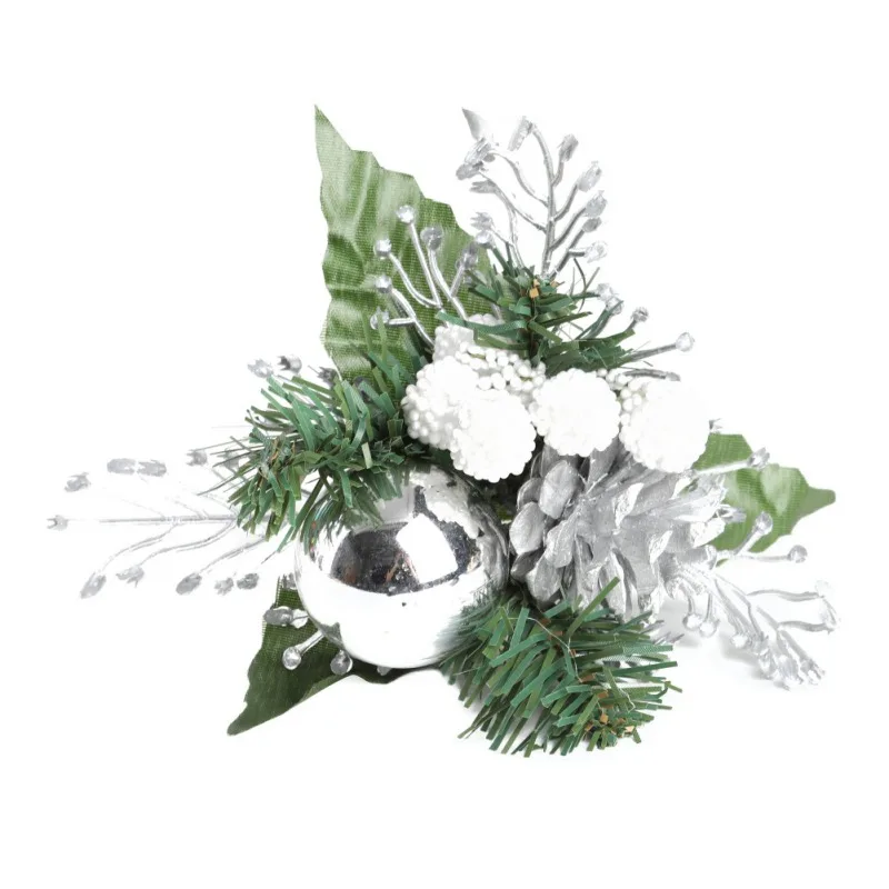 Искусственные Рождественские цветы, орнамент, сосновый конус, букет для дома, свадьбы, Нового года, украшение, искусственные растения, искусственные цветы - Цвет: A6